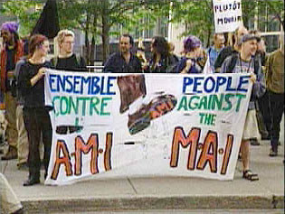 Protester mot MAI-avtalen