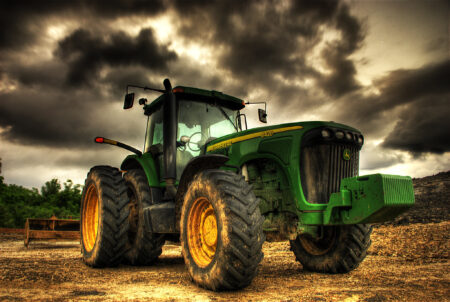 En John Deere-traktor